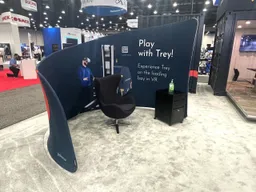 60x50 Island booth design by Exhibit Potential